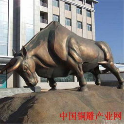 定州市吉祥铜雕工艺品厂 专业订制大型精美铜雕牛摆件